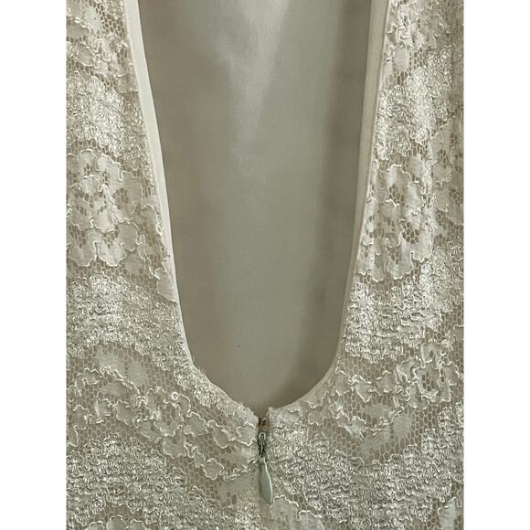 Maggy London Vintage Creamy Lace Maxi Dress size 8 - Picture 10 of 11